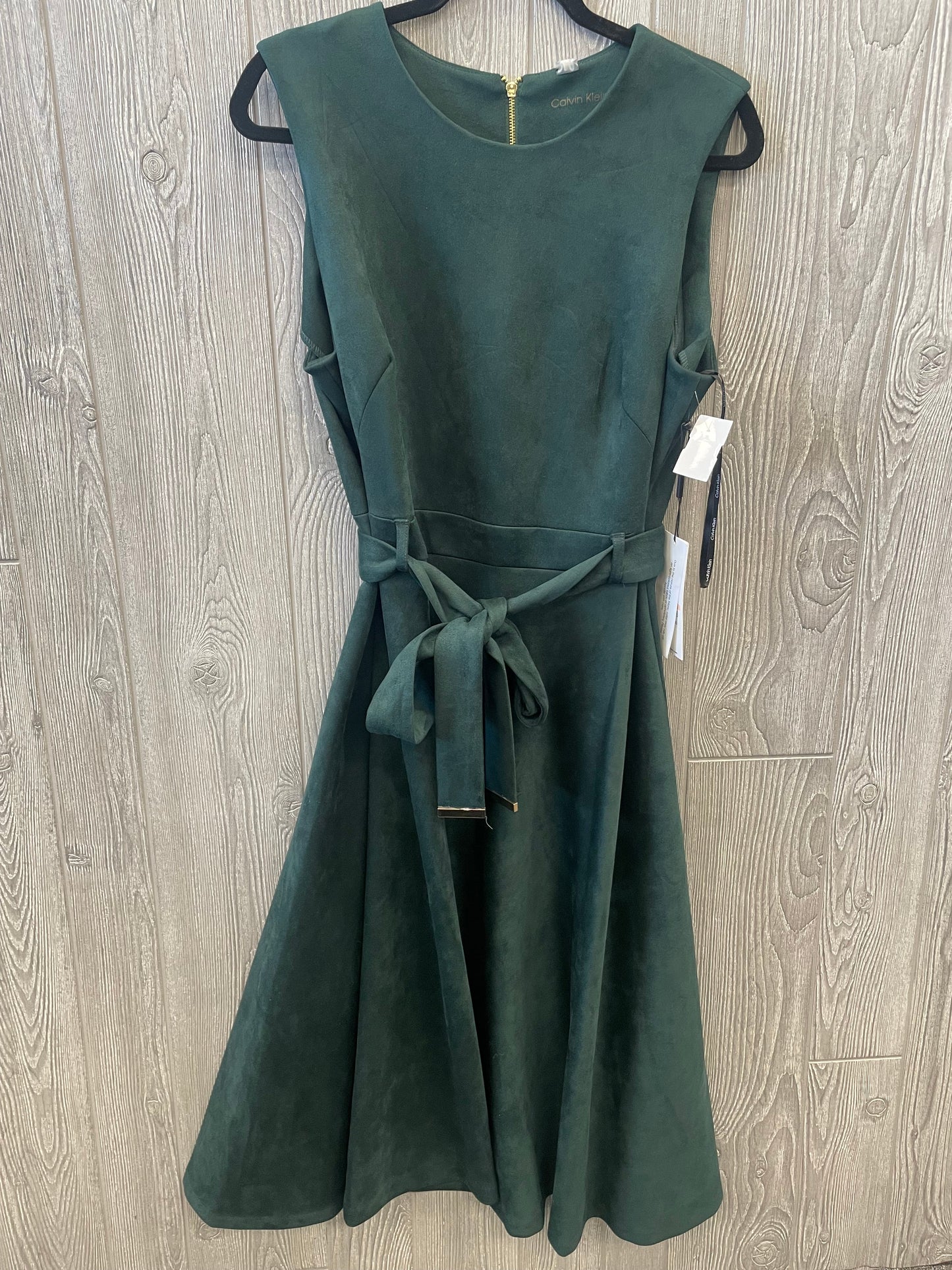 Dress Party Midi By Calvin Klein In Green, Size: L