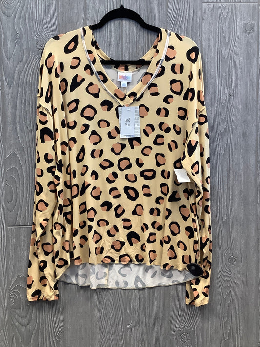 Top Long Sleeve By Lularoe In Animal Print, Size: Xl