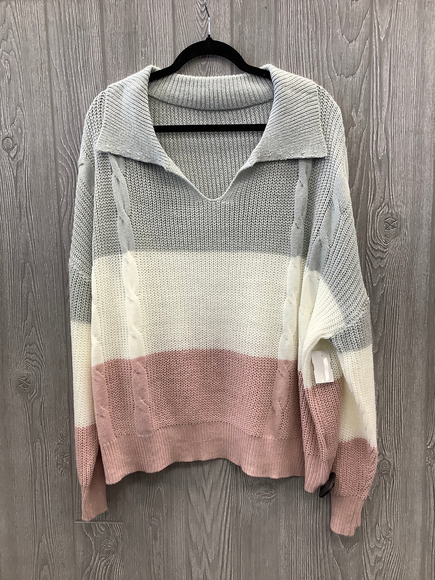 Sweater By Shein In Grey, Size: 3x