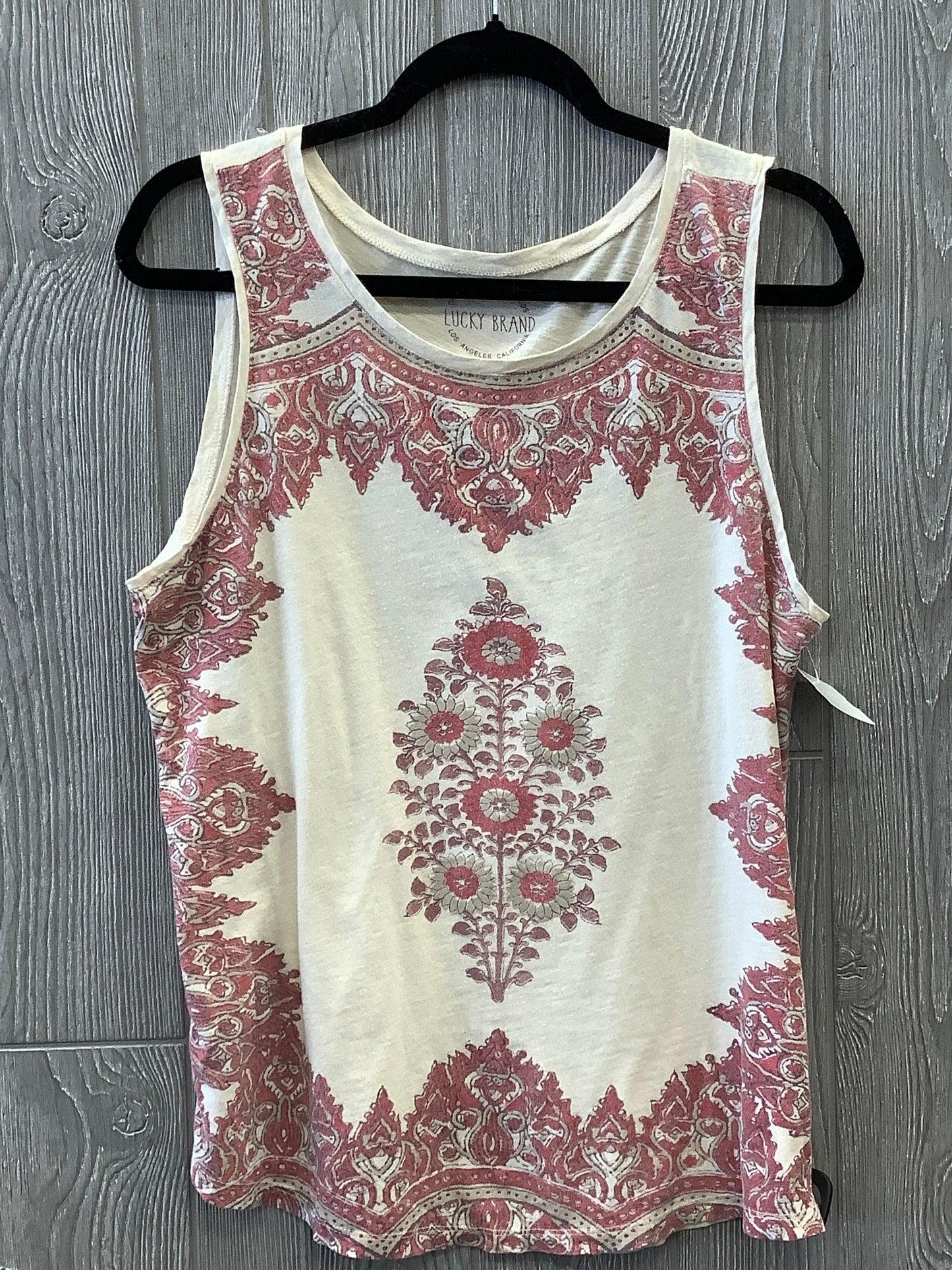 Top Sleeveless By Lucky Brand In Cream, Size: L