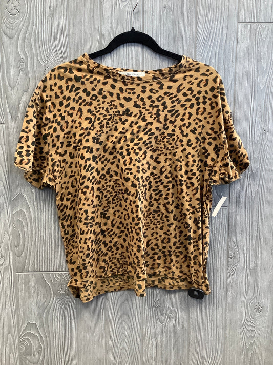 Top Short Sleeve By We The Free In Animal Print, Size: Xs