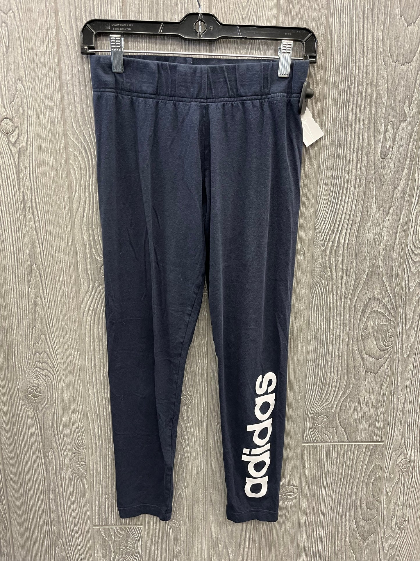 Athletic Leggings By Adidas In Navy, Size: M