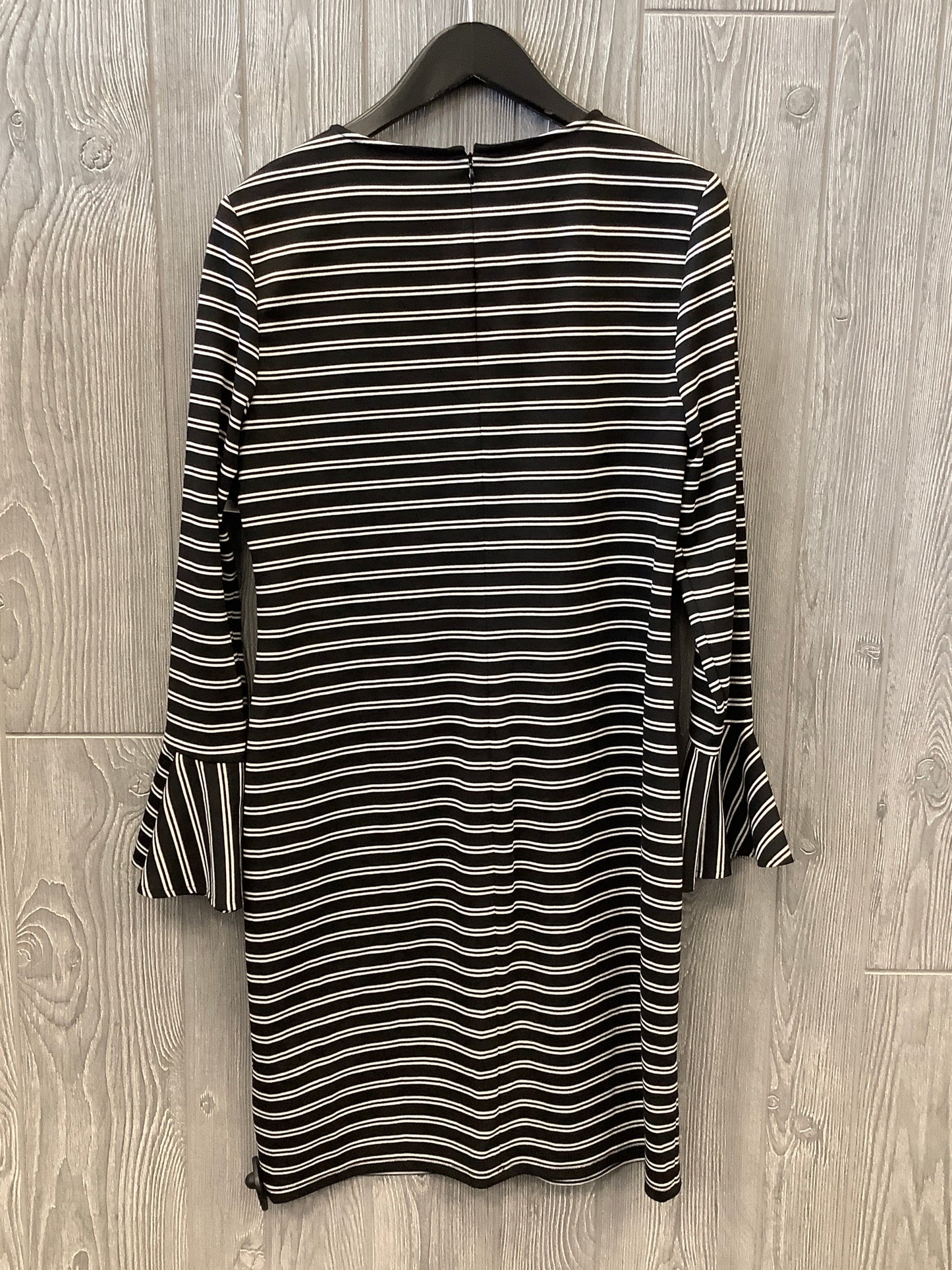 Dress Casual Midi By Chaps In Black & White, Size: L