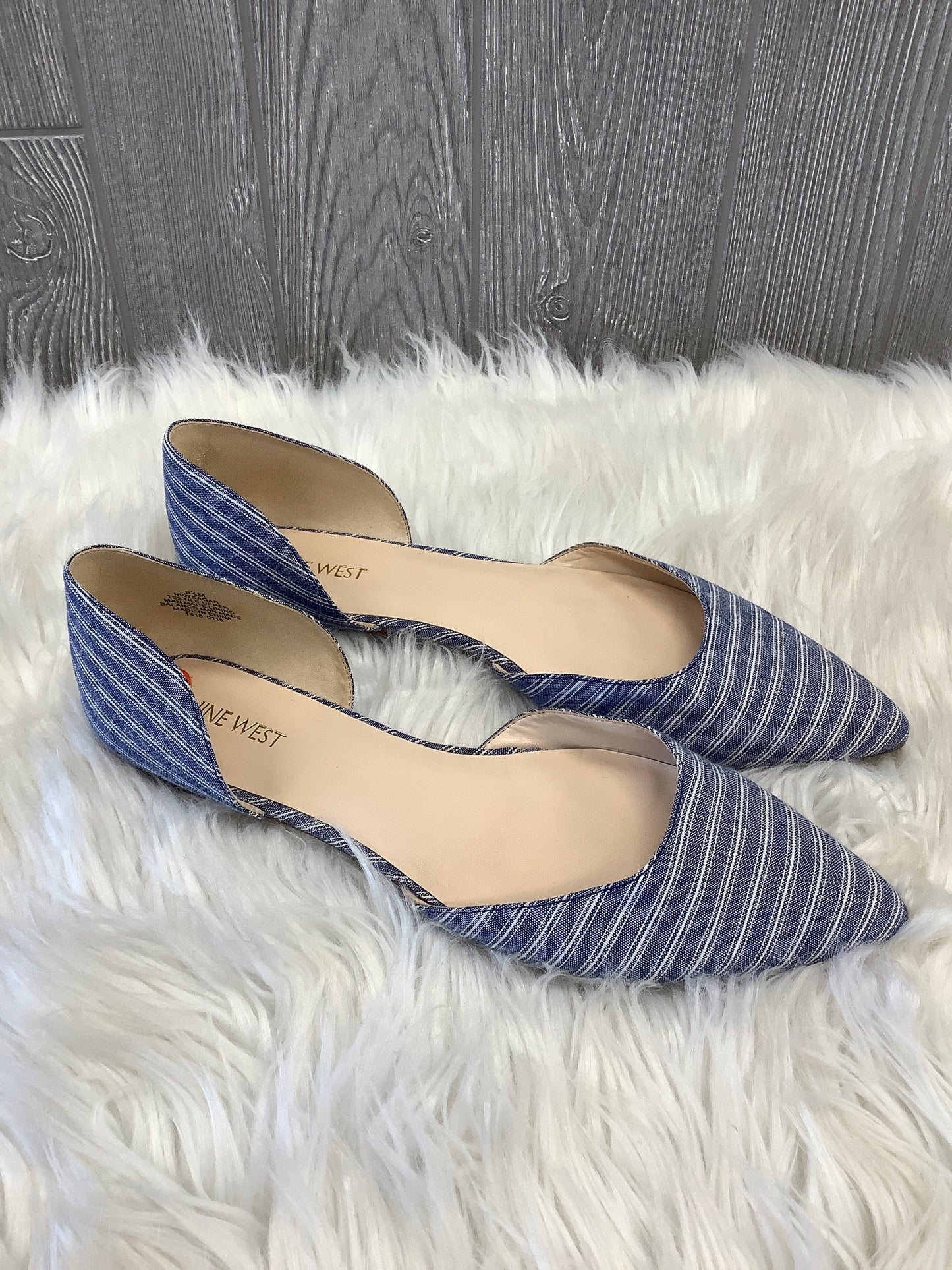 Shoes Flats By Nine West In Blue, Size: 9.5