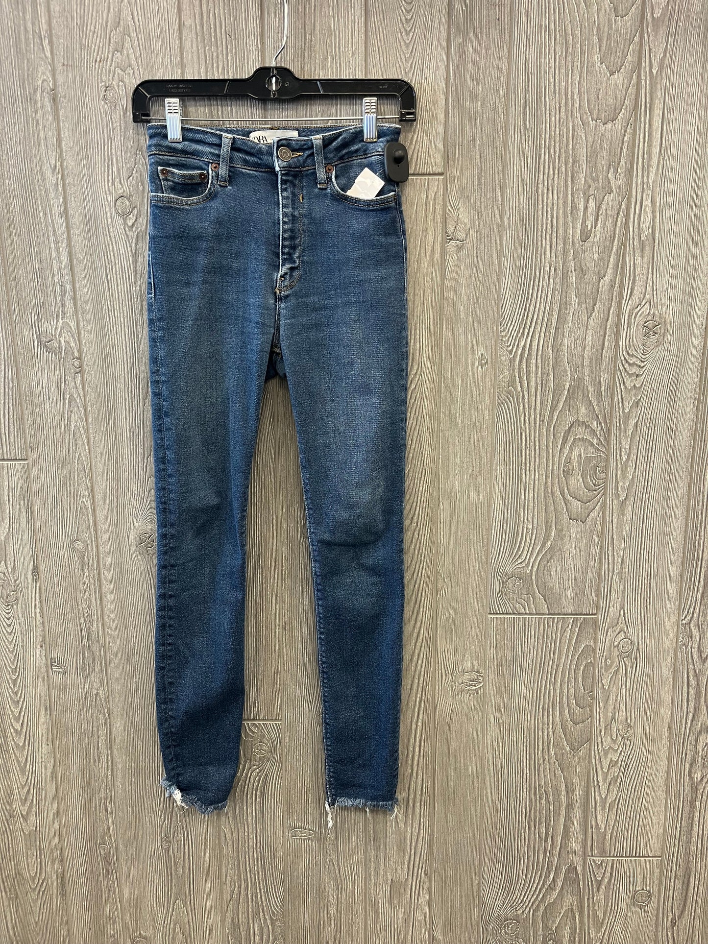 Jeans Boyfriend By Zara In Blue Denim, Size: 2