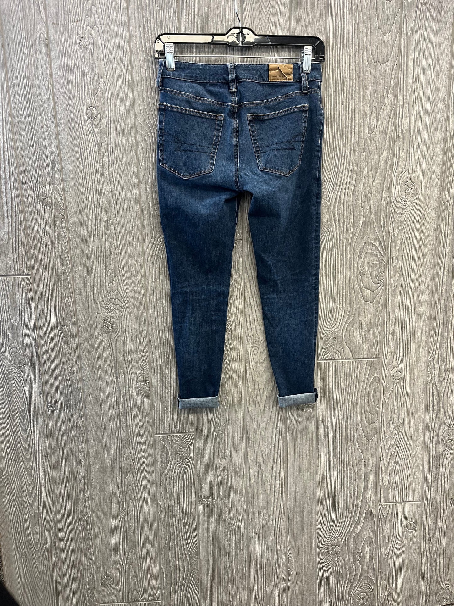 Jeans Skinny By American Eagle In Blue Denim, Size: 0