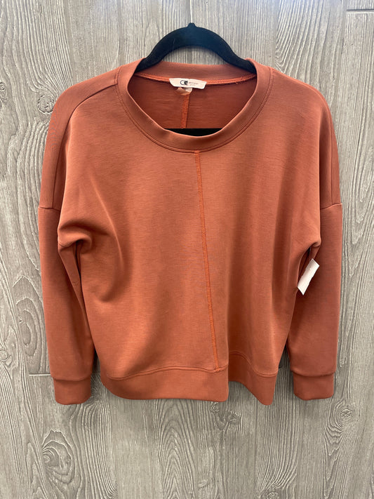 Athletic Top Long Sleeve Crewneck By Cable And Gauge In Brown, Size: Xs