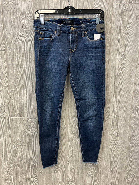 Jeans Skinny By Liverpool In Blue Denim, Size: 2