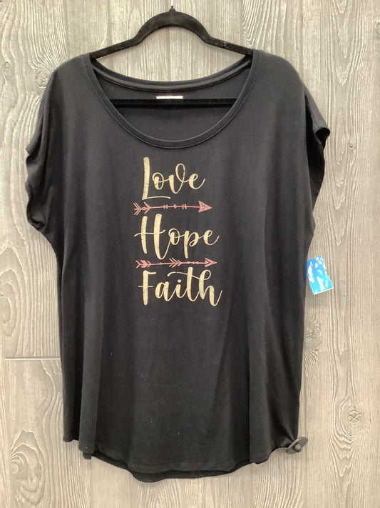 Top Short Sleeve By Maurices In Black, Size: Xl