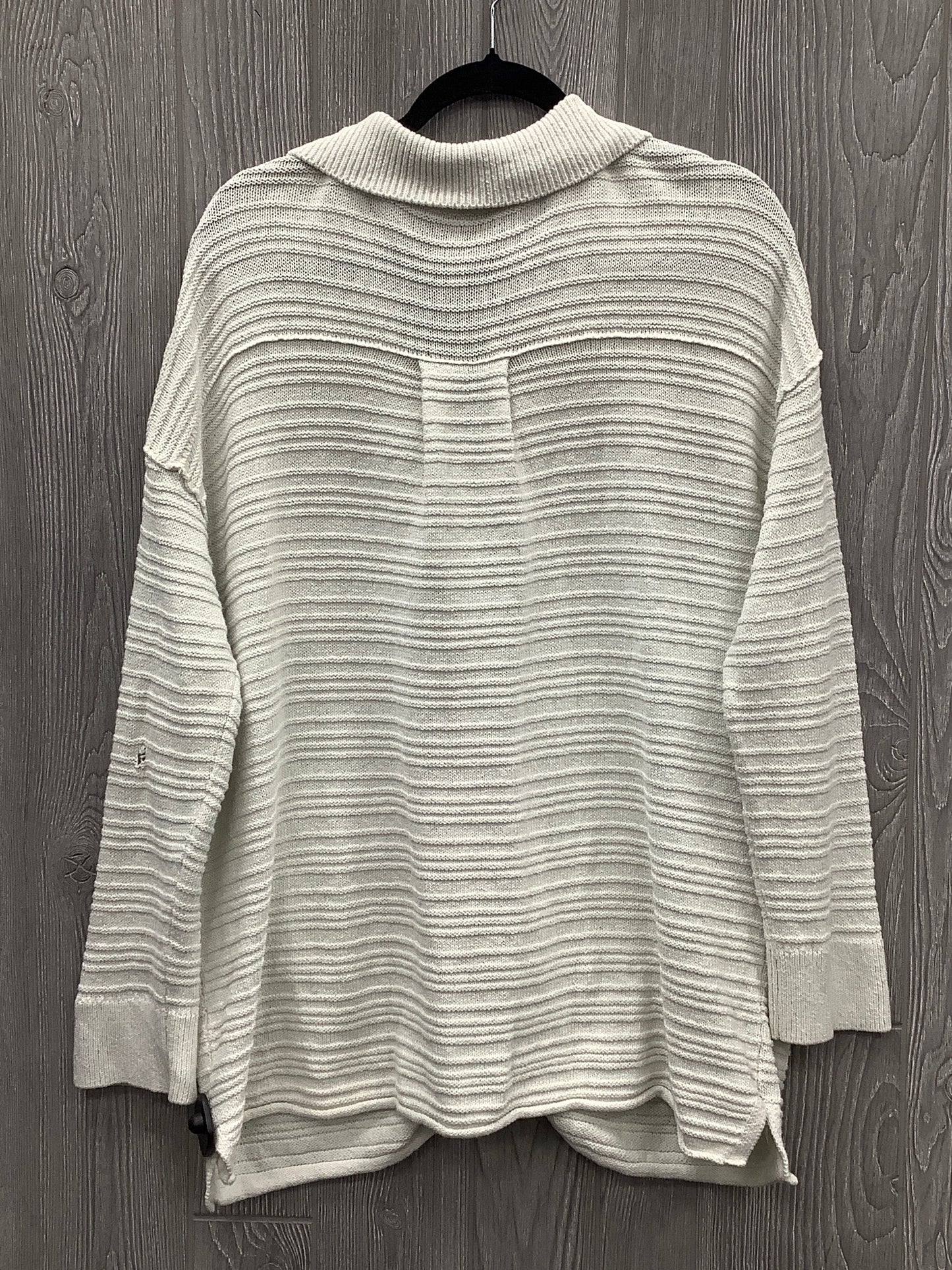 Sweater Cardigan By Free People In Green & White, Size: M