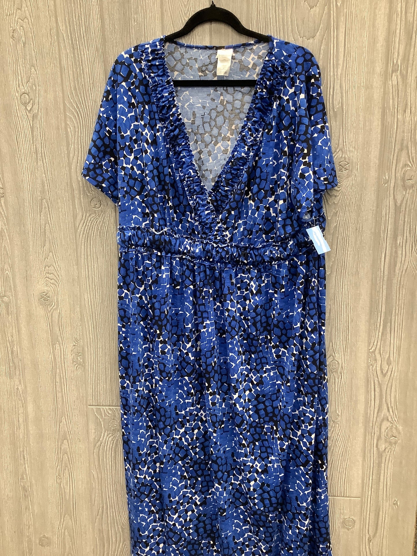 Dress Casual Maxi By Just My Size In Blue, Size: 3x