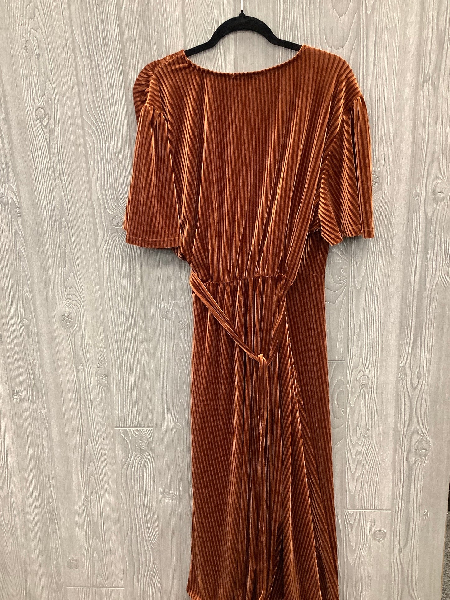 Dress Casual Maxi By Clothes Mentor In Brown, Size: 2x