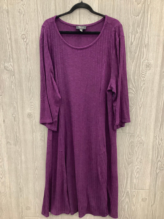 Dress Casual Midi By Ronnie Nicole In Purple, Size: 3x