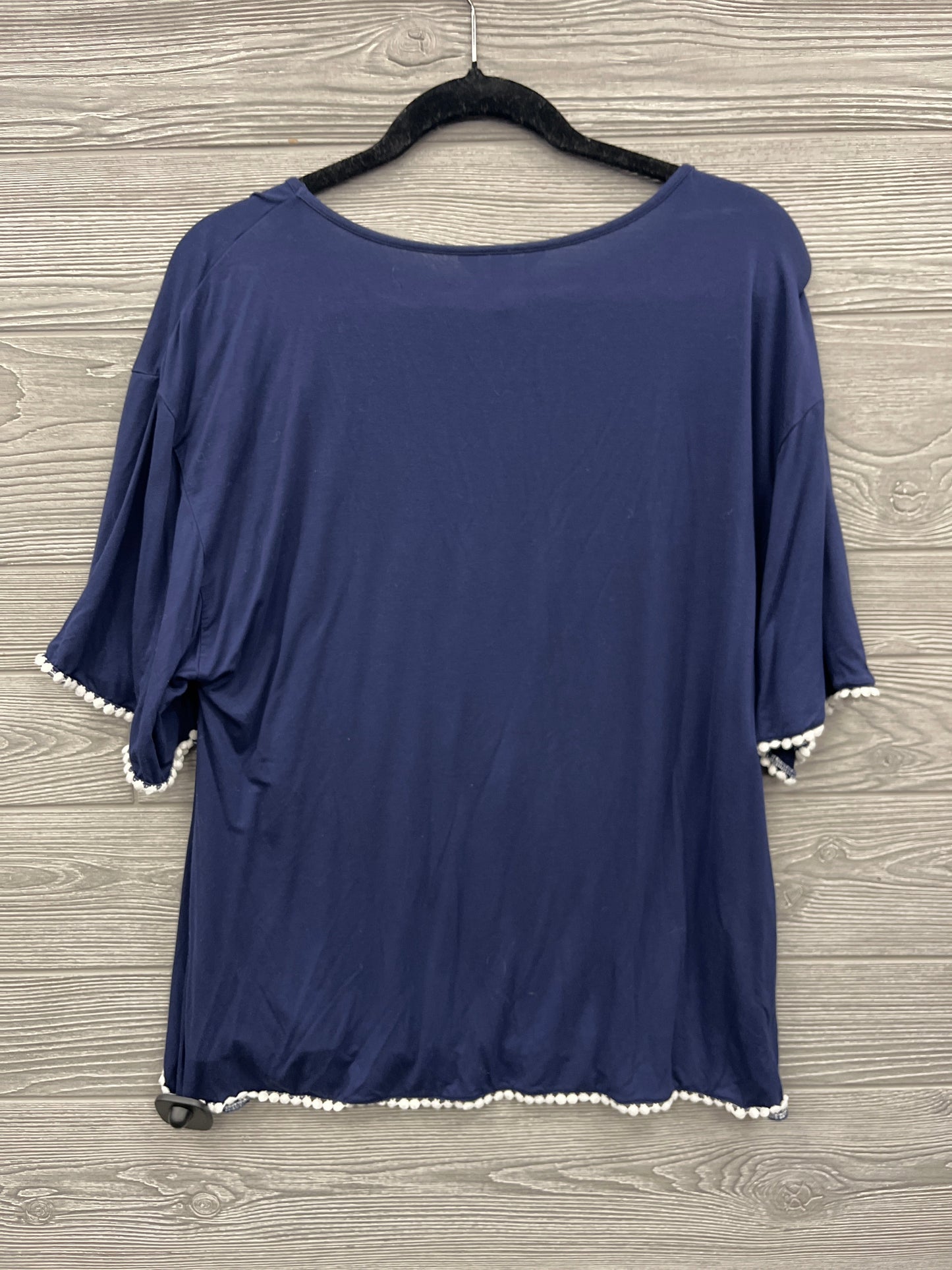 Top Short Sleeve By Soma In Navy, Size: M