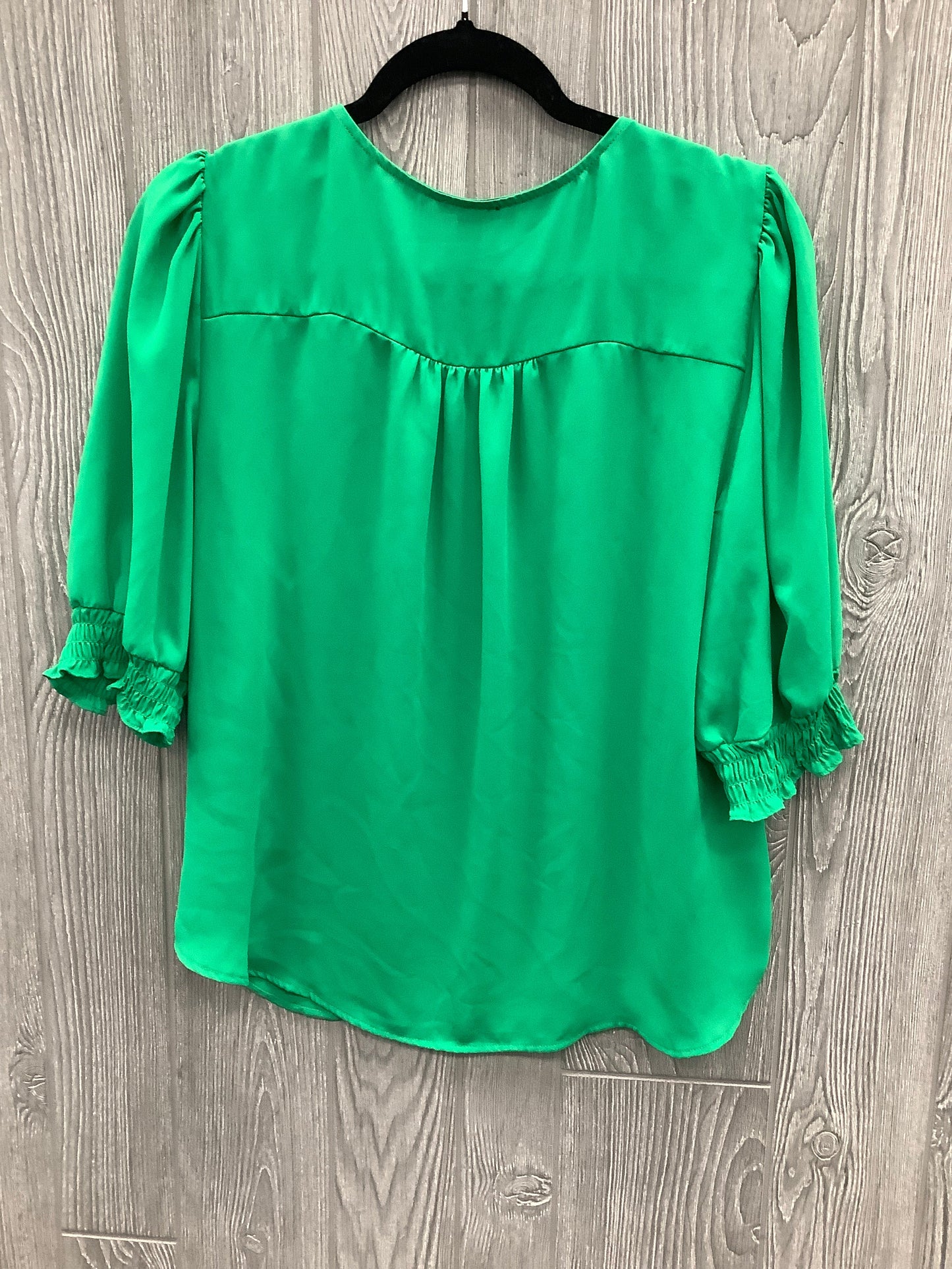 Top 3/4 Sleeve By Ann Taylor In Green, Size: L