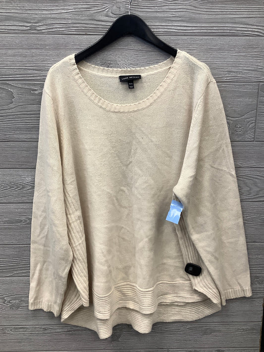 Sweater By Lane Bryant In Cream, Size: 3x