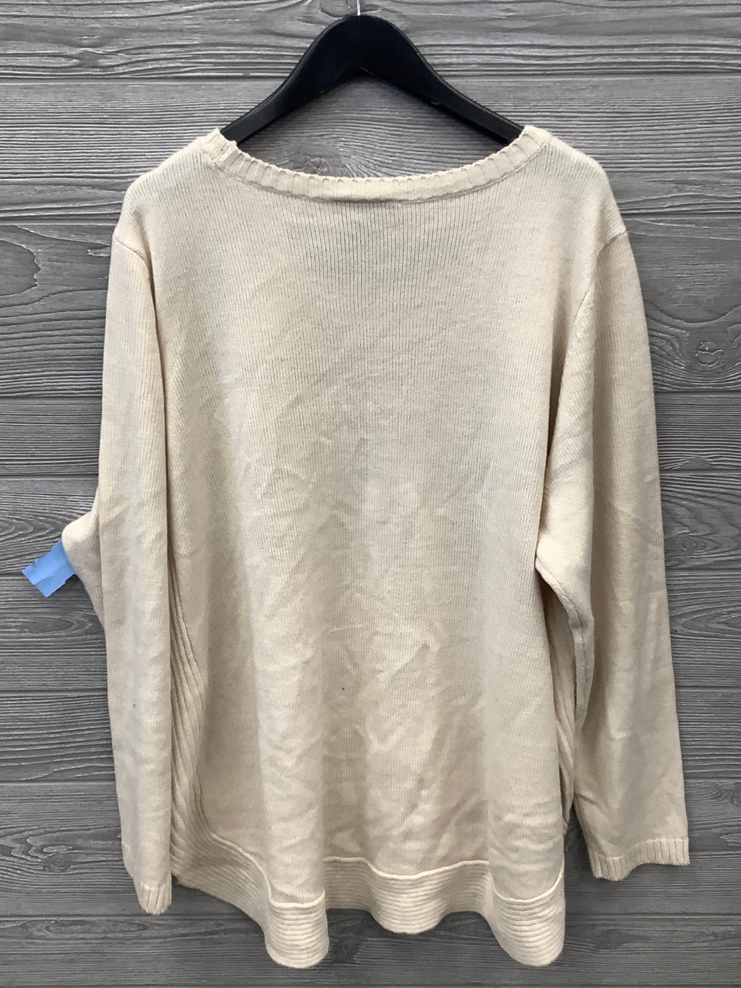 Sweater By Lane Bryant In Cream, Size: 3x