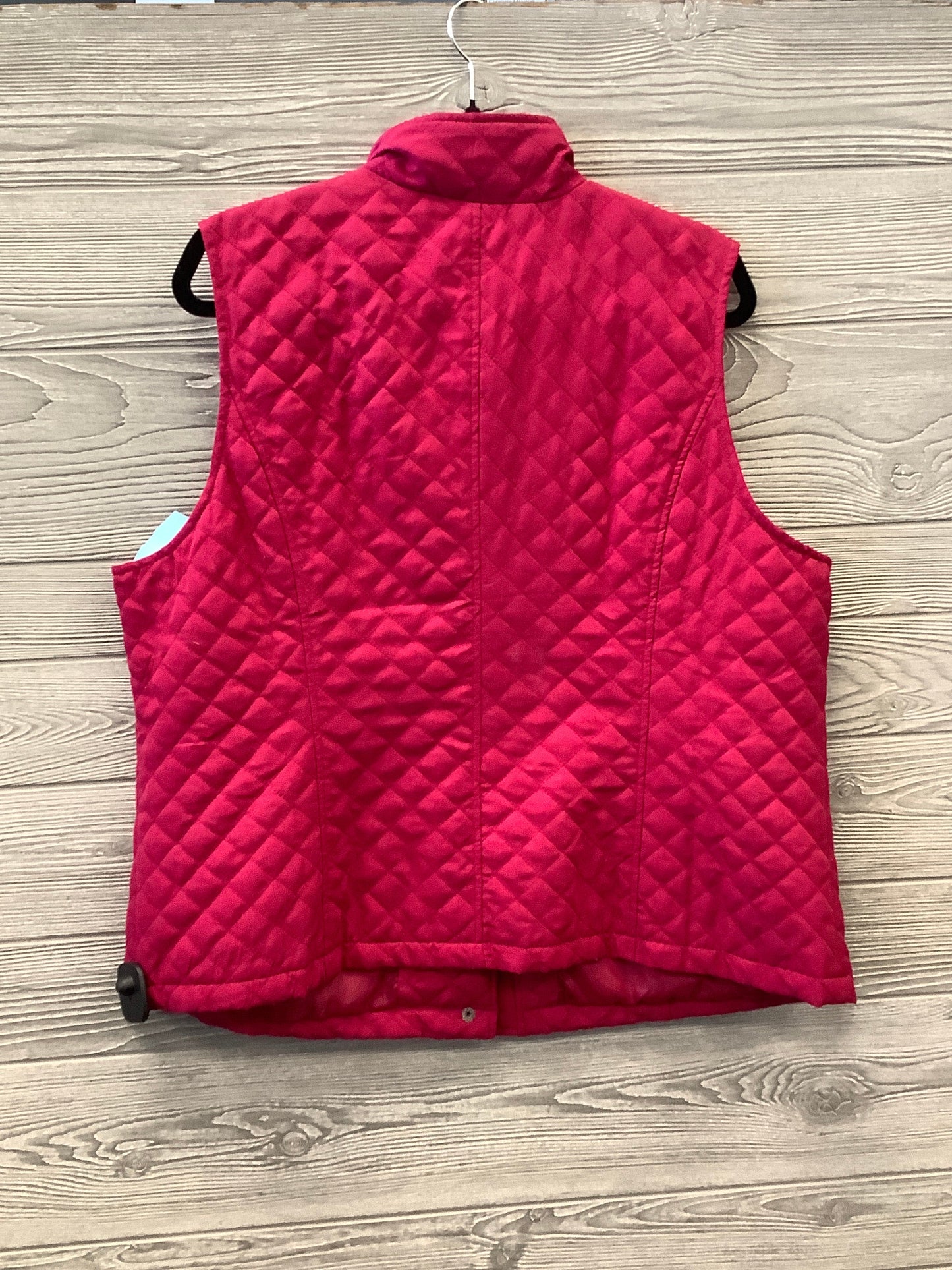 Vest Puffer & Quilted By Cj Banks In Pink, Size: 1x