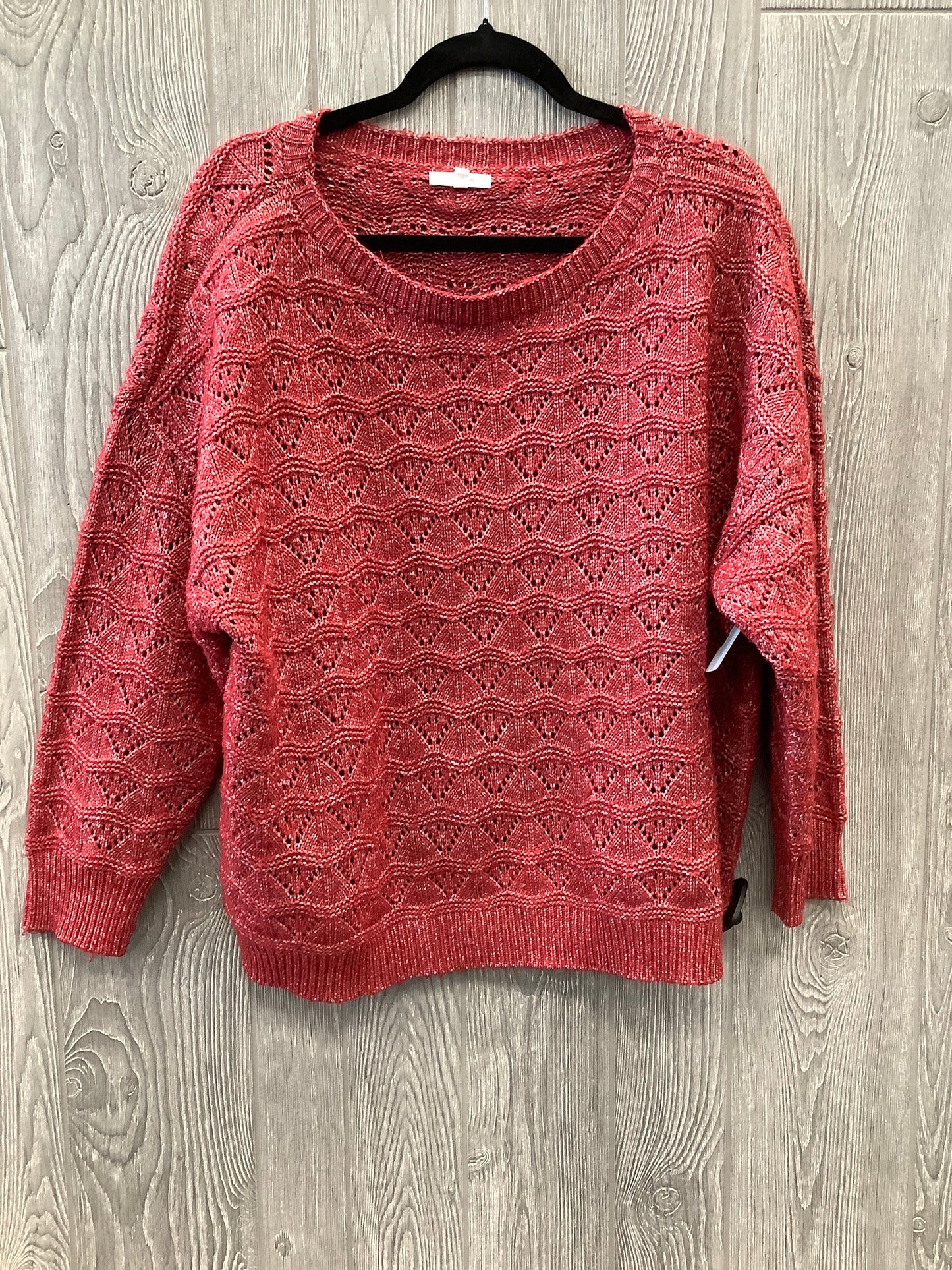 Sweater By Maurices In Red, Size: 1x