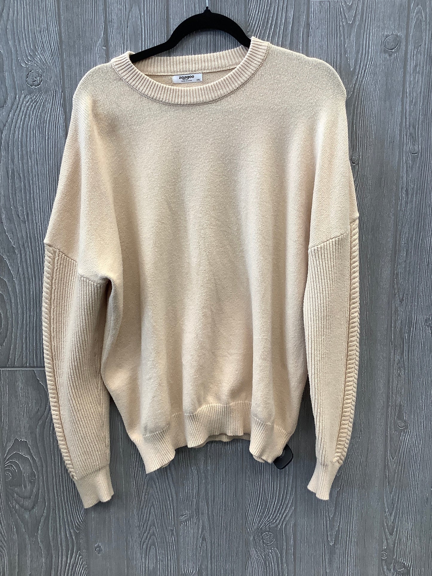 Sweater By Clothes Mentor In Tan, Size: Xxl