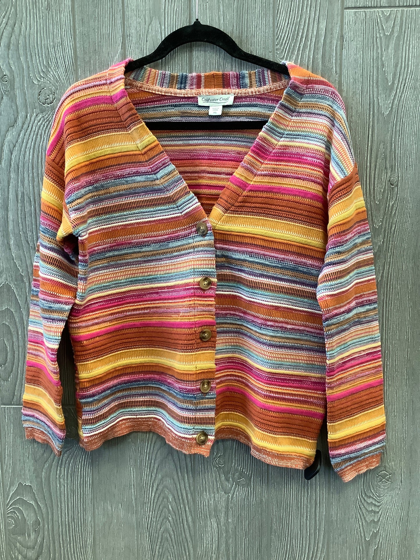 Sweater Cardigan By Coldwater Creek In Multi-colored, Size: Sp