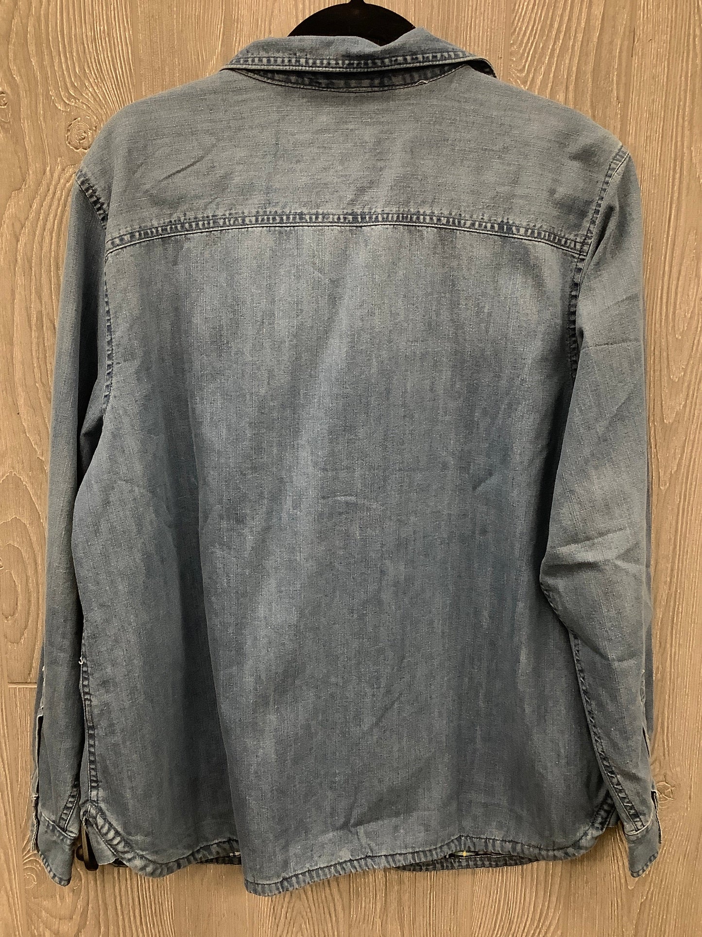 Jacket Shirt By L.l. Bean In Blue Denim, Size: Xl