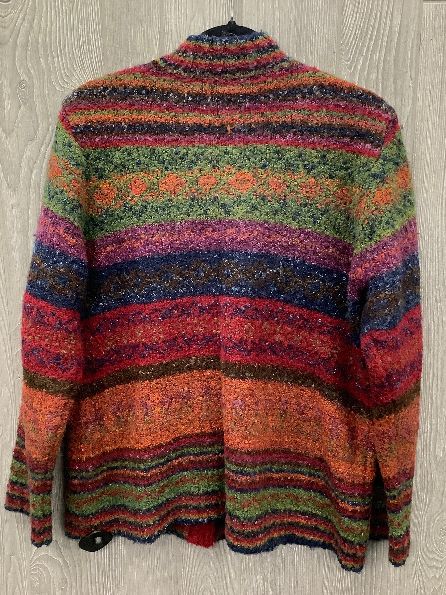 Sweater Cardigan By Appleseeds In Multi-colored, Size: Xl