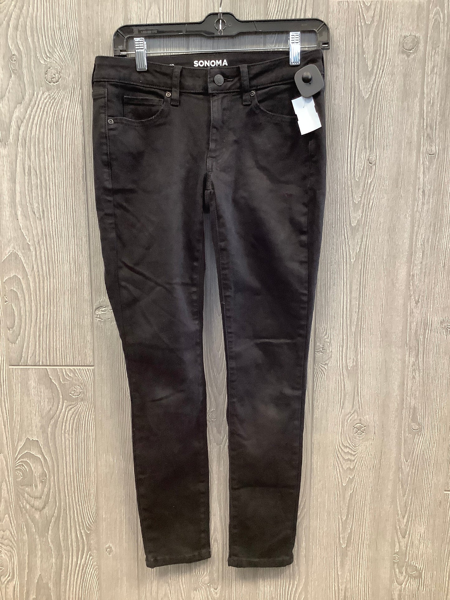 Jeans Skinny By Sonoma In Black Denim, Size: 2