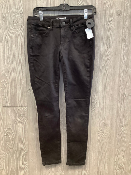 Jeans Skinny By Sonoma In Black Denim, Size: 2