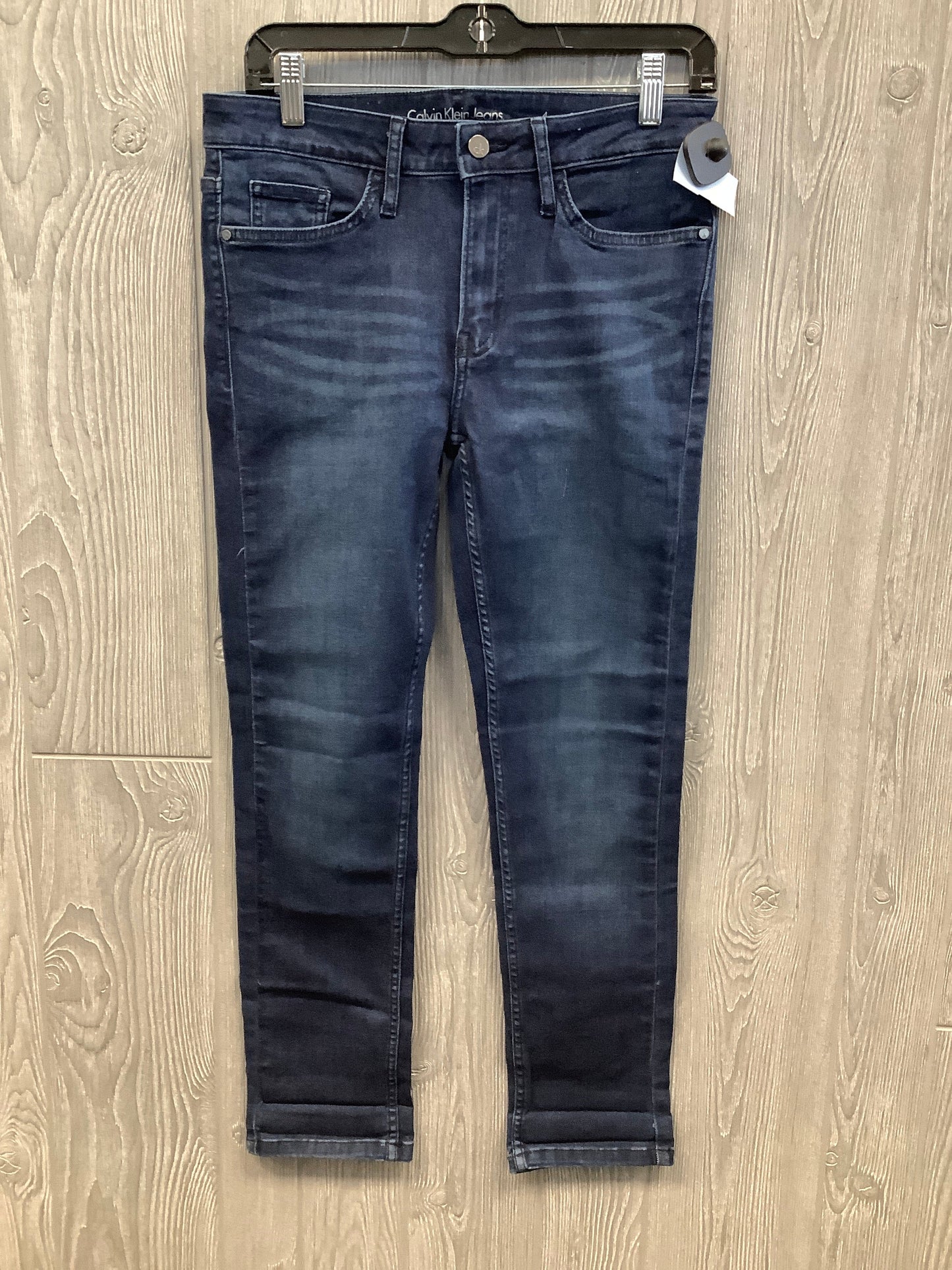 Jeans Skinny By Calvin Klein In Blue Denim, Size: 4