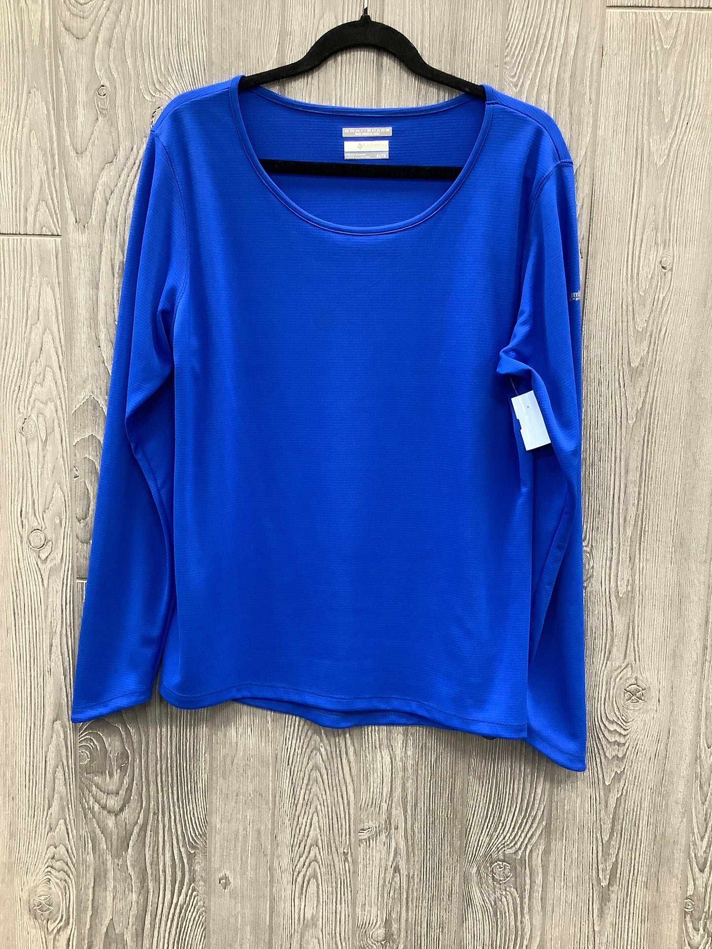 Athletic Top Long Sleeve Crewneck By Columbia In Blue, Size: Xl