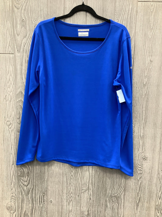 Athletic Top Long Sleeve Crewneck By Columbia In Blue, Size: Xl