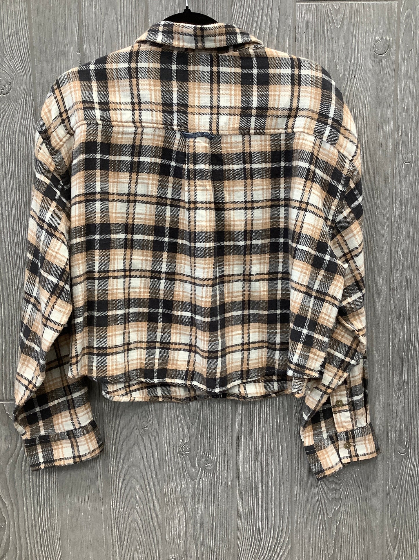 Top Long Sleeve By American Eagle In Plaid Pattern, Size: Xl