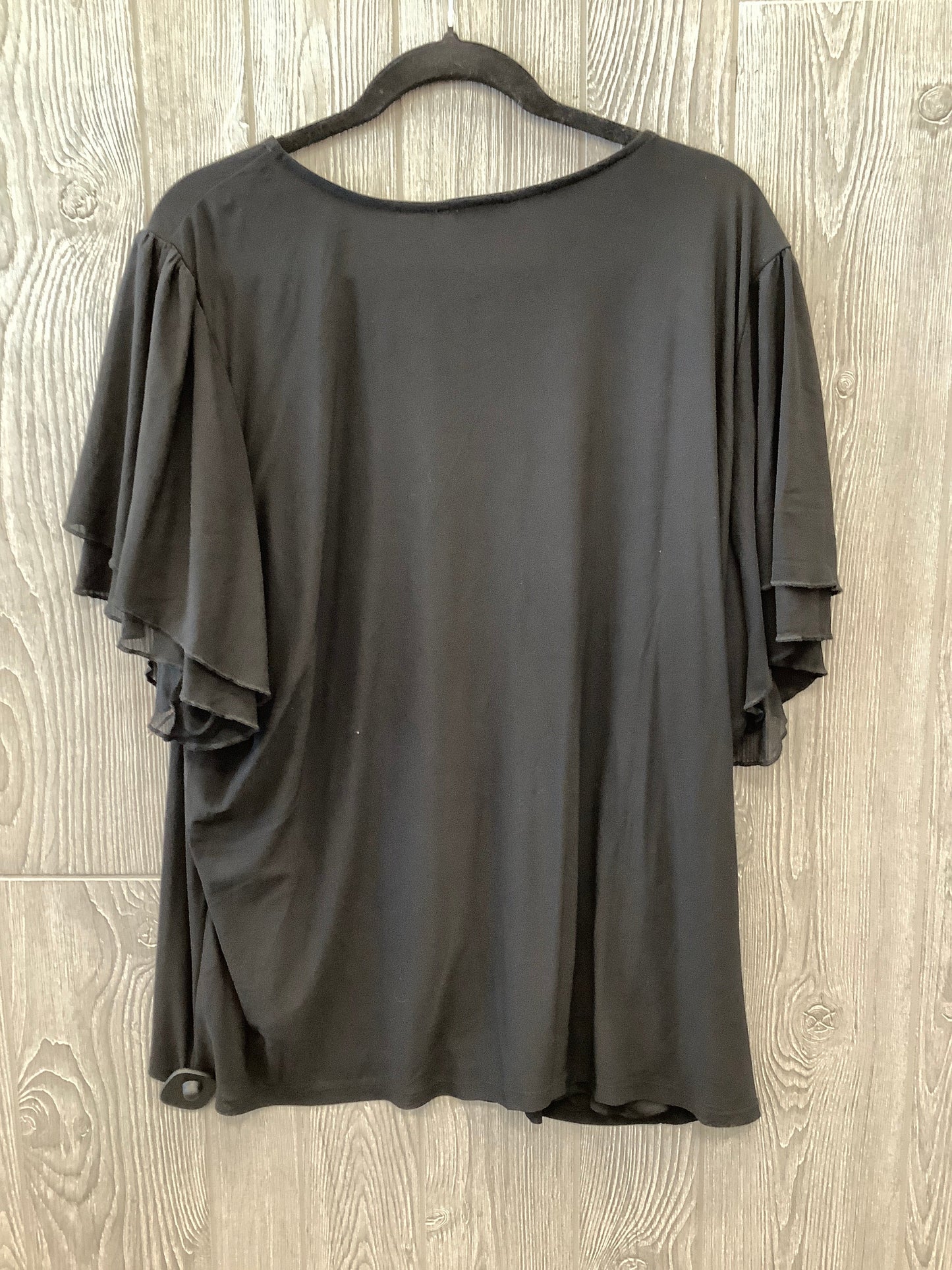 Blouse Short Sleeve By Torrid In Black, Size: 3x