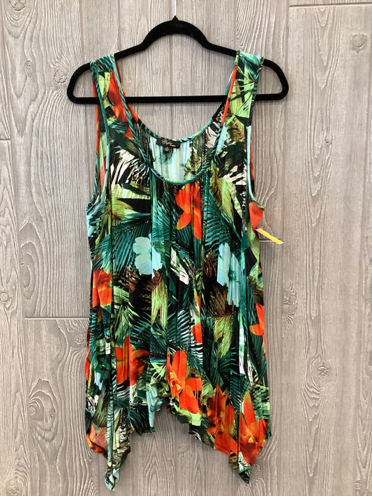 Top Sleeveless By Cupio In Green, Size: 1x