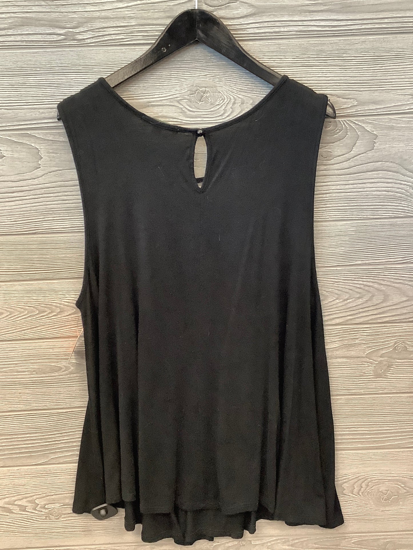 Top Sleeveless By Green Envelope In Black, Size: 2x