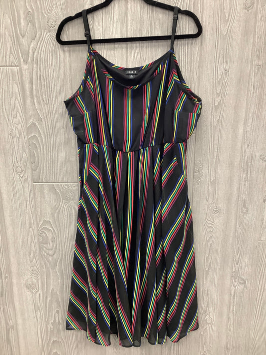 Dress Casual Midi By Torrid In Rainbow Print, Size: 2x