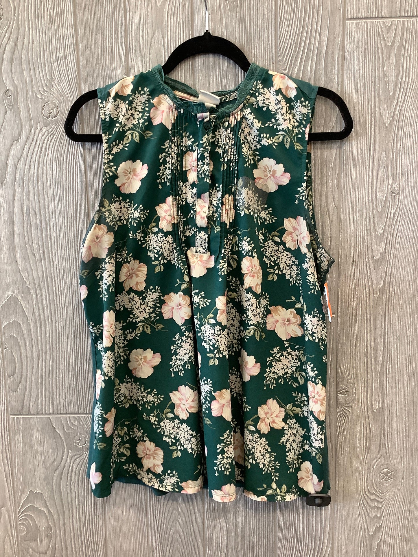 Blouse Sleeveless By A New Day In Green, Size: Xl