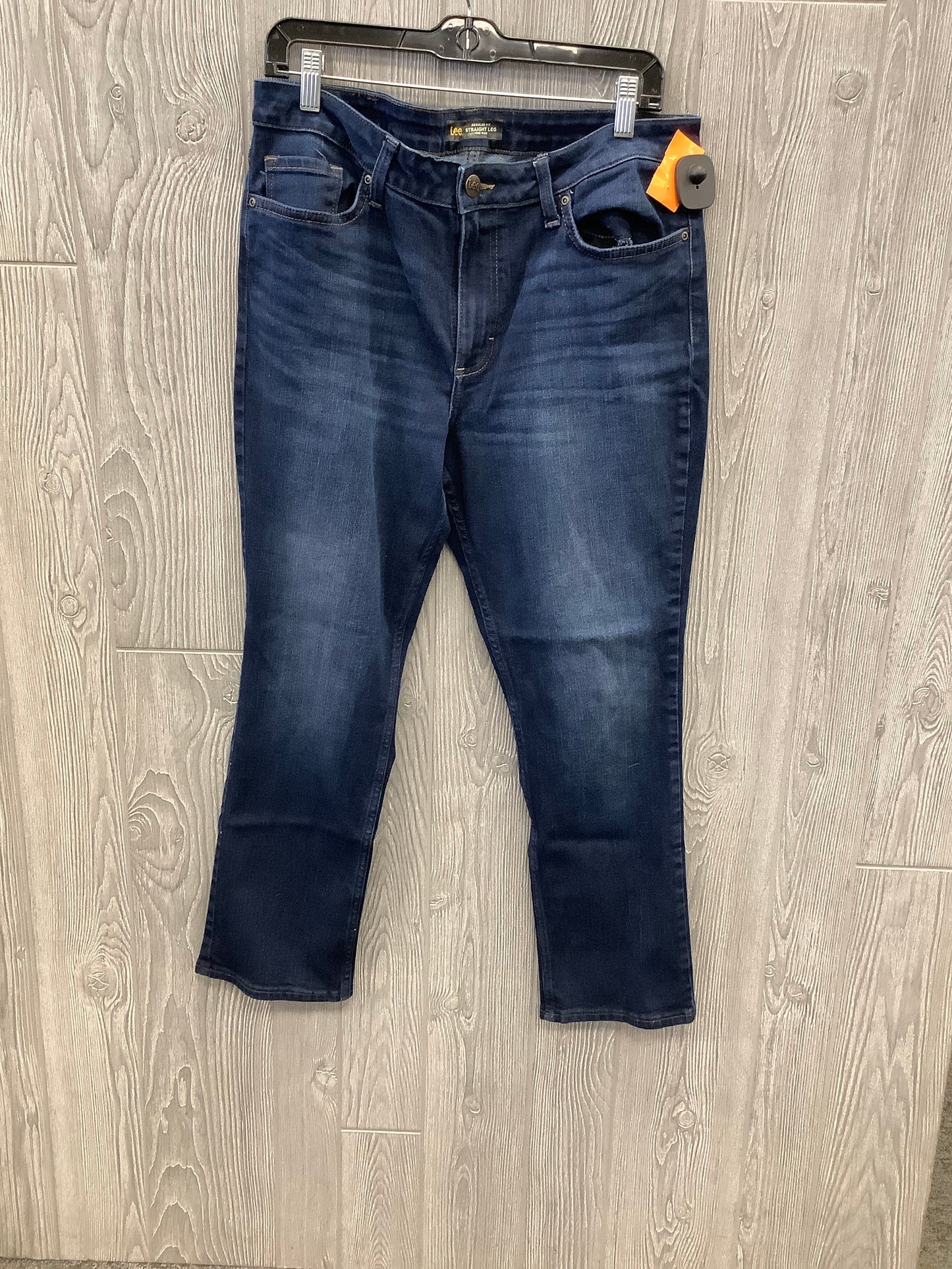 Jeans Straight By Lee In Blue Denim, Size: 14p