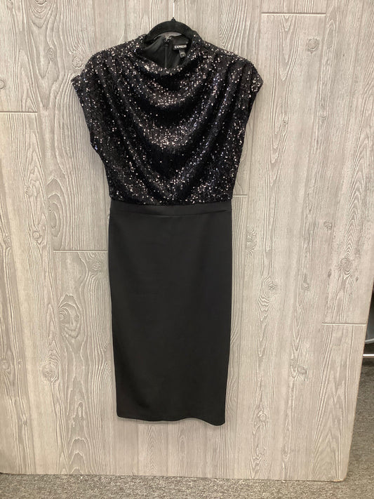 Dress Party Midi By Express In Black, Size: S