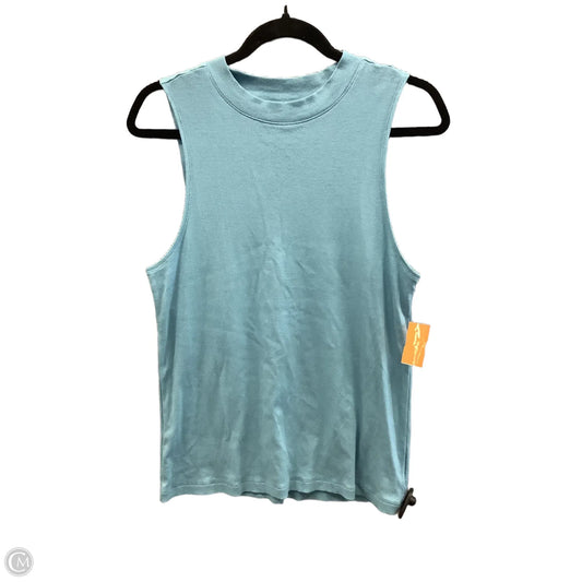 Top Sleeveless By Time And Tru In Blue, Size: L