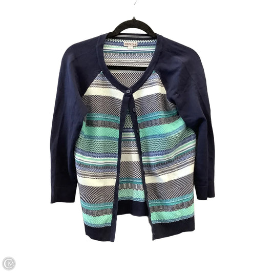 Sweater Cardigan By Merona In Navy, Size: L