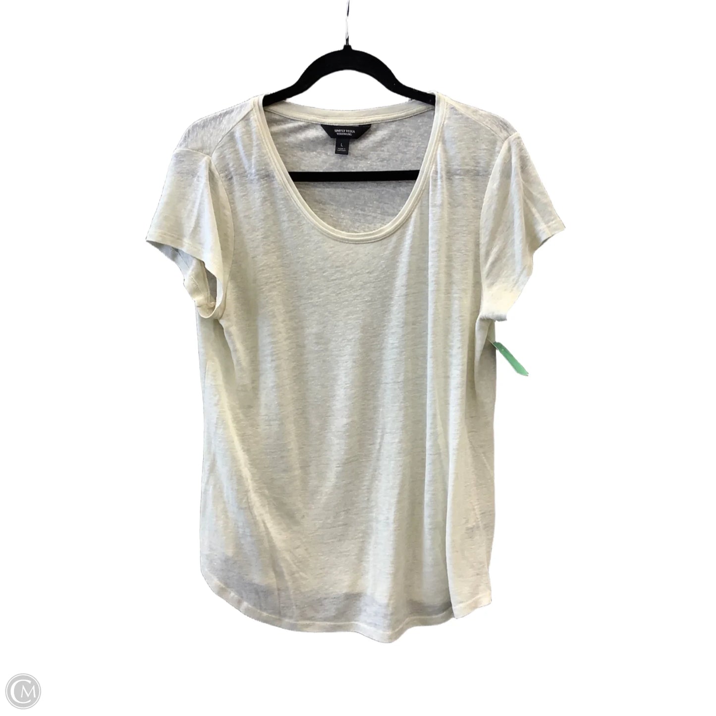 Top Short Sleeve By Simply Vera In Yellow, Size: L