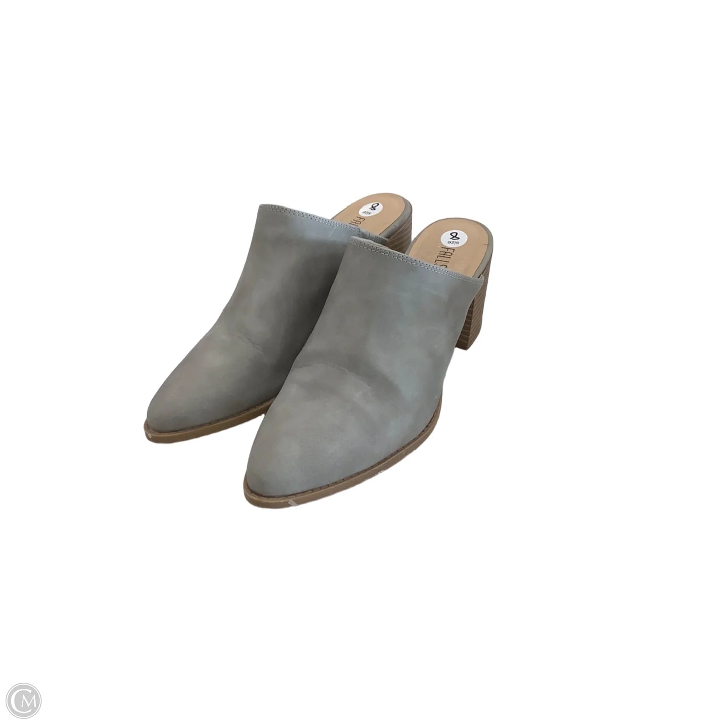 Shoes Heels Block By Falls Creek In Grey, Size: 8