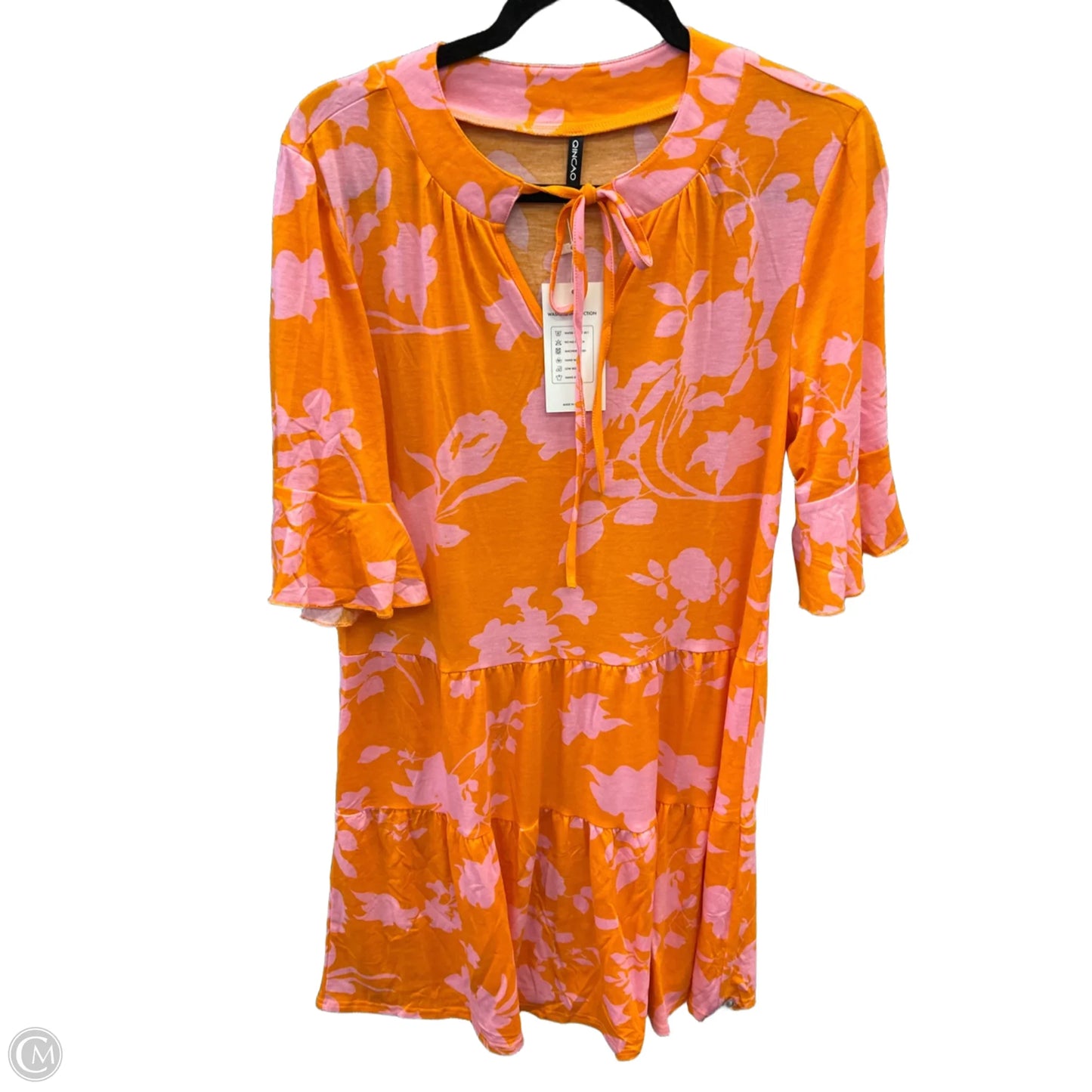 Dress Casual Short By Clothes Mentor In Orange & Pink, Size: M