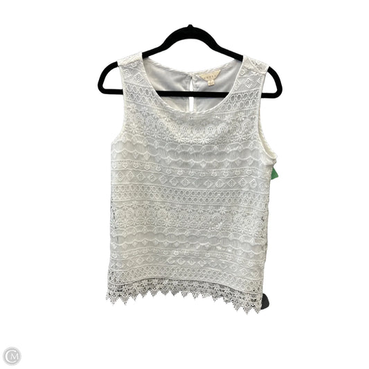 Blouse Sleeveless By Adiva In White, Size: S