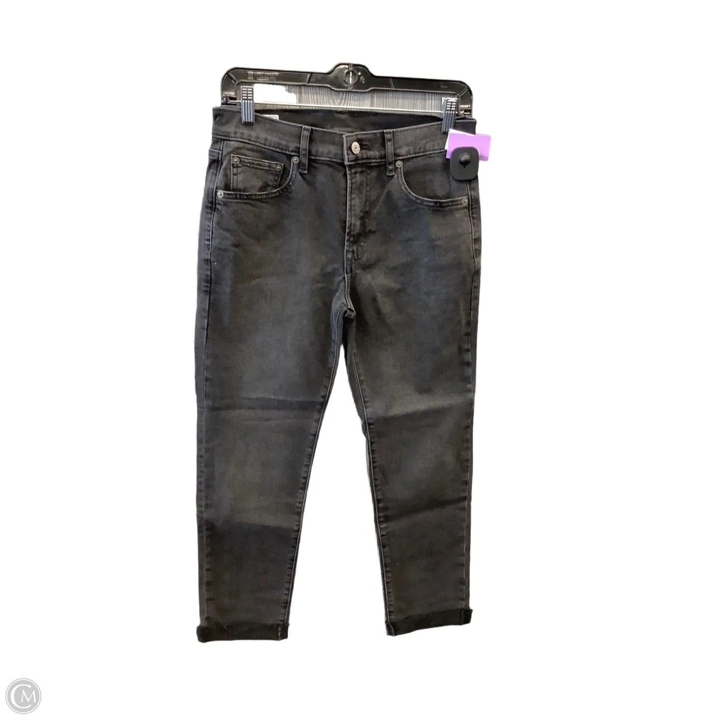 Jeans Cropped By Gap In Black Denim, Size: 2