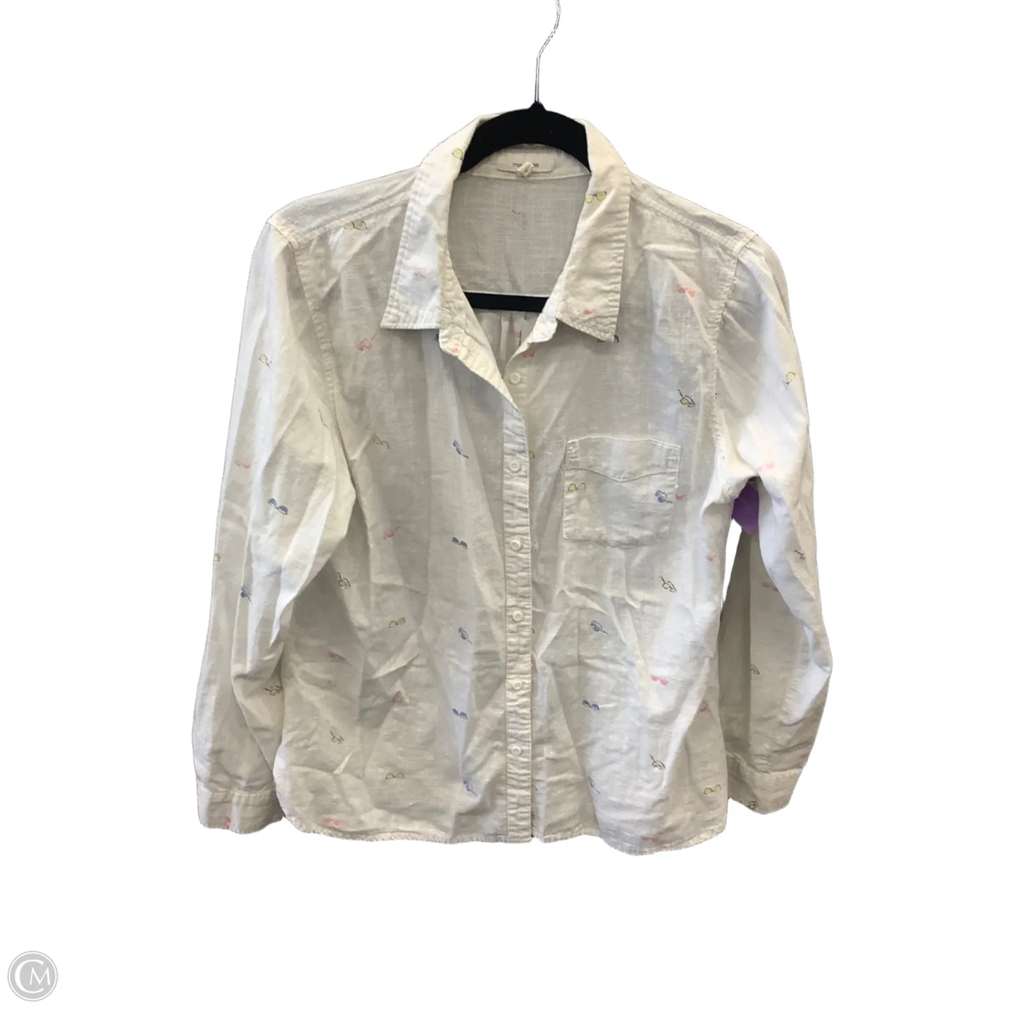 Top Long Sleeve By Maurices In White, Size: L