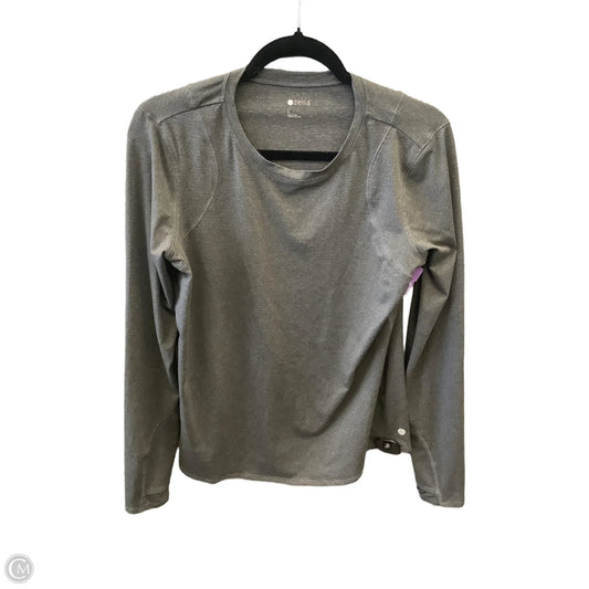 Athletic Top Long Sleeve Crewneck By Zella In Grey, Size: L