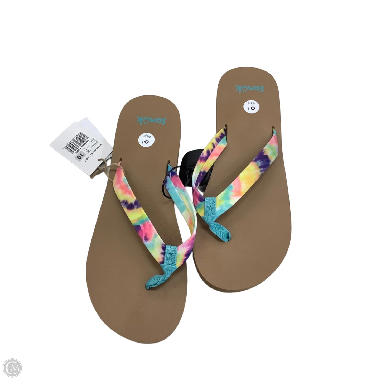 Sandals Flip Flops By Sanuk In Multi-colored, Size: 10